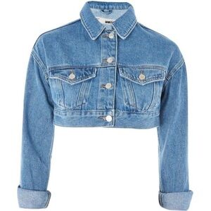 NWT Topshop MOTO Cropped Denim Jacket Size 2